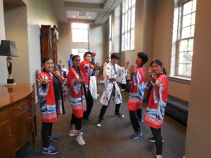 children in a martial arts pose