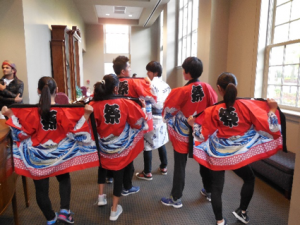 students showing off their cultural outfits