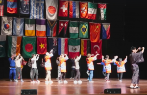 children performing on stage